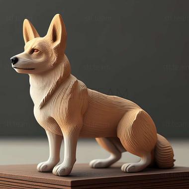 3D model Swedish Valhund dog (STL)